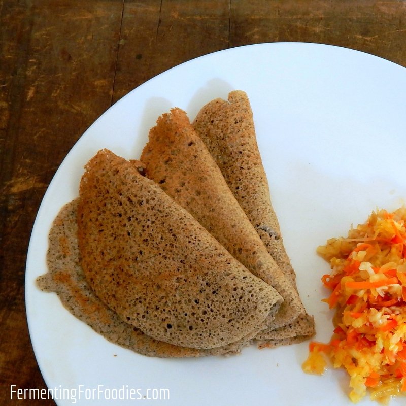 Indian fermented rice dosas are gluten free and vegan