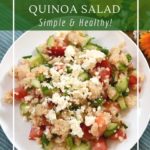 Salad for dinner with this simple Mediterranean quinoa salad