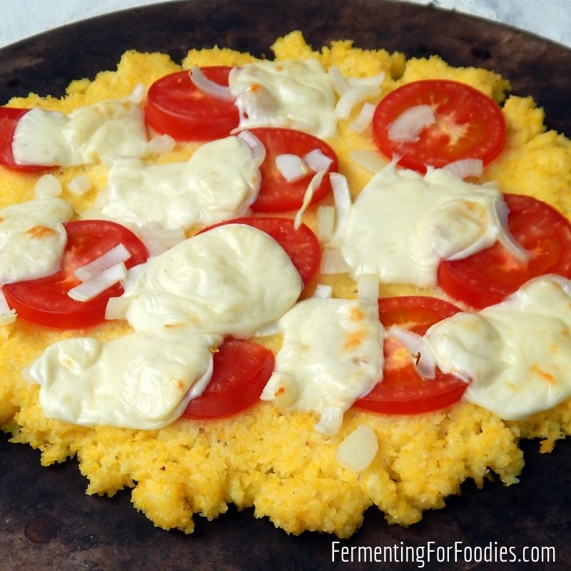 Simple Polenta Pizza - Gluten Free and Vegan - Fermenting for Foodies