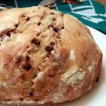 Traditional Irish Sourdough Barmbrack is a yeasted bread with raisins and cinnamon