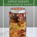 Homemade vinegar from apple peels and cores