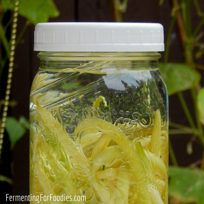 Delicious fermented green bean pickles