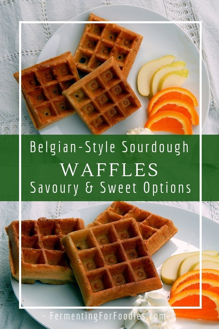 Delicious and traditional sourdough waffles - wholegrain, sugar free and healthy