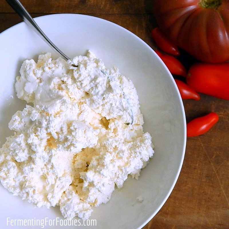 Whey ricotta is made from leftover whey from cheesemaking