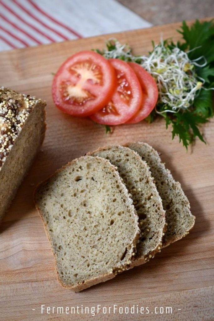 The best gluten-free sandwich bread made with sourdough starter and your favourite flour - oat, buckwheat, rice, quinoa, sorghum