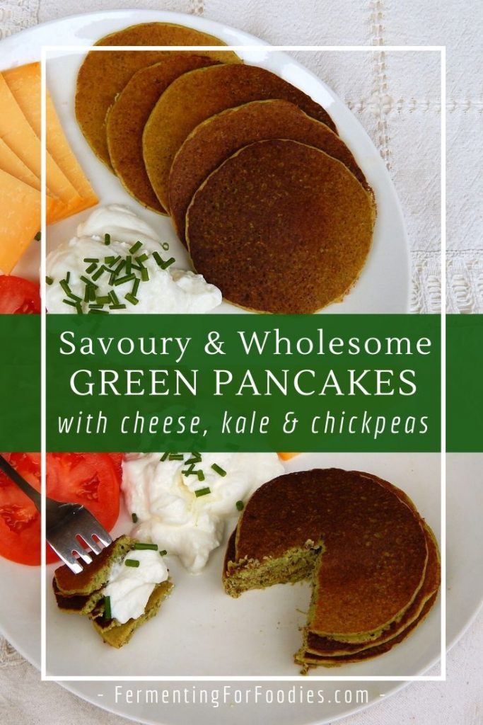 Naturally gluten free savoury green pancakes with chickpea flour