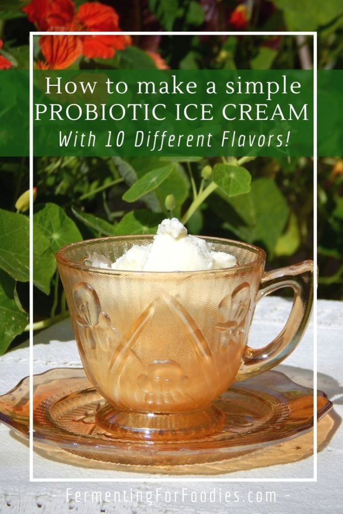 10 different flavors of probiotic ice cream.