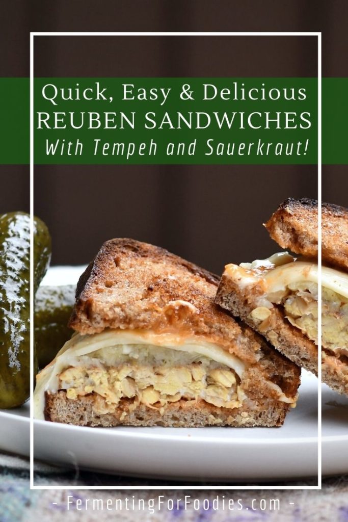 This vegan Reuben sandwich is perfect for a quick weeknight meal. Ready in 15 minutes!