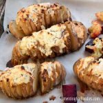 Garlic and feta hasselback potatoes are perfect for dinner parties