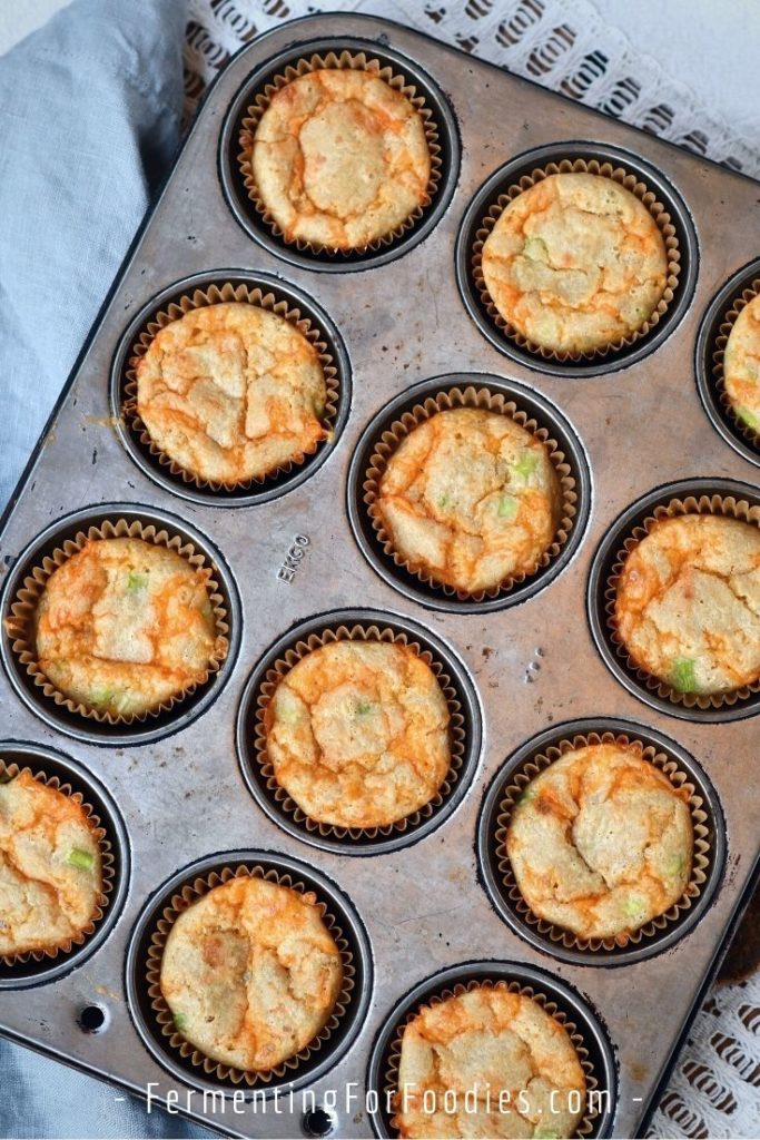 Whole-grain and healthy buttermilk and cheese muffins