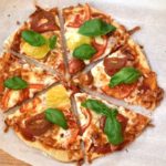Gluten-free sourdough thin crust pizza, a Friday night tradition!
