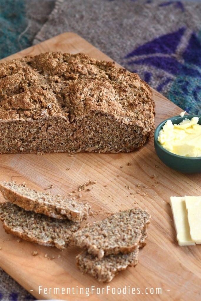 Irish brown bread is a whole grain soda bread