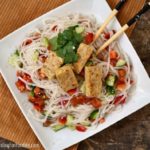 Tempeh noodle salad is gluten-free and vegan!