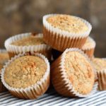 Peanut butter and blueberry oatmeal muffins