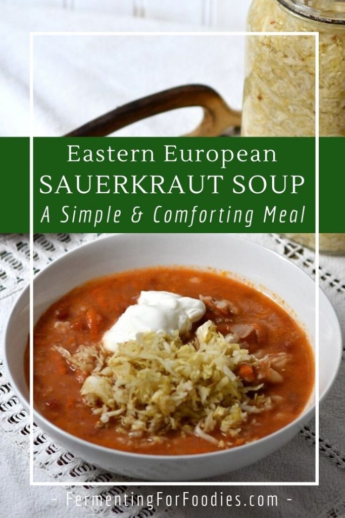 Sauerkraut soup based on Russian, Ukrainian and German recipes