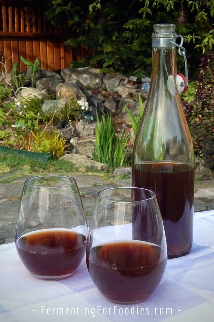 Homemade plum wine is earthy and delicious. Perfect when you have too much fruit!