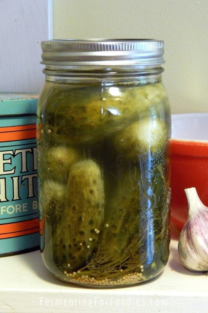 The easiest fermented dill pickles recipe, just pack them and store them.