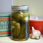 My grandma's fermented dill pickles recipe. Deliciously probiotic!