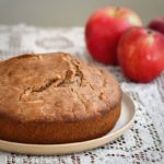 Buckwheat, walnut and apple cake, a healthy snack or coffee cake