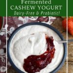Probiotic cashew yogurt.