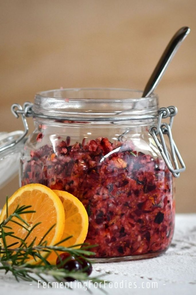 Healthy and delicious fermented cranberries