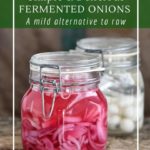 How to make pink fermented onion slices