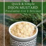 How to make Dijon mustard without alcohol