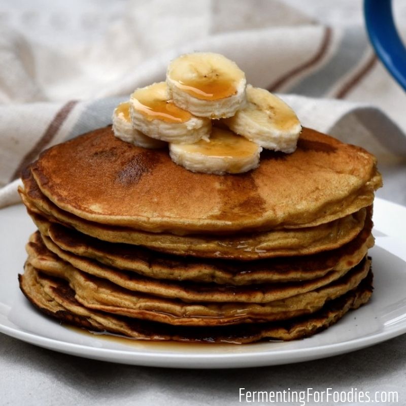 Light and fluffy whole grain rye pancakes.