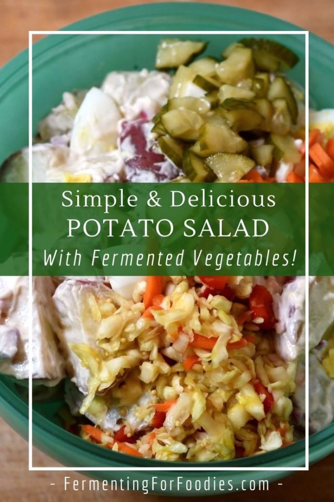 How to add fermented vegetables to a potato salad