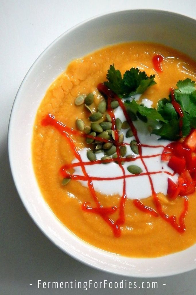 Ready in 30 minutes, quick and healthy curried pumpkin soup