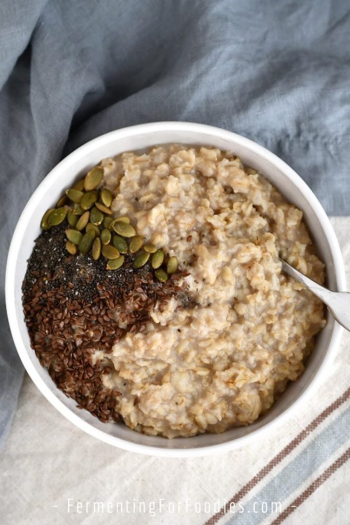 Healthy and digestible fermented oatmeal
