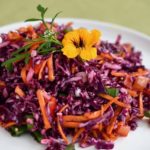 Healthy coleslaw with rainbow vegetables