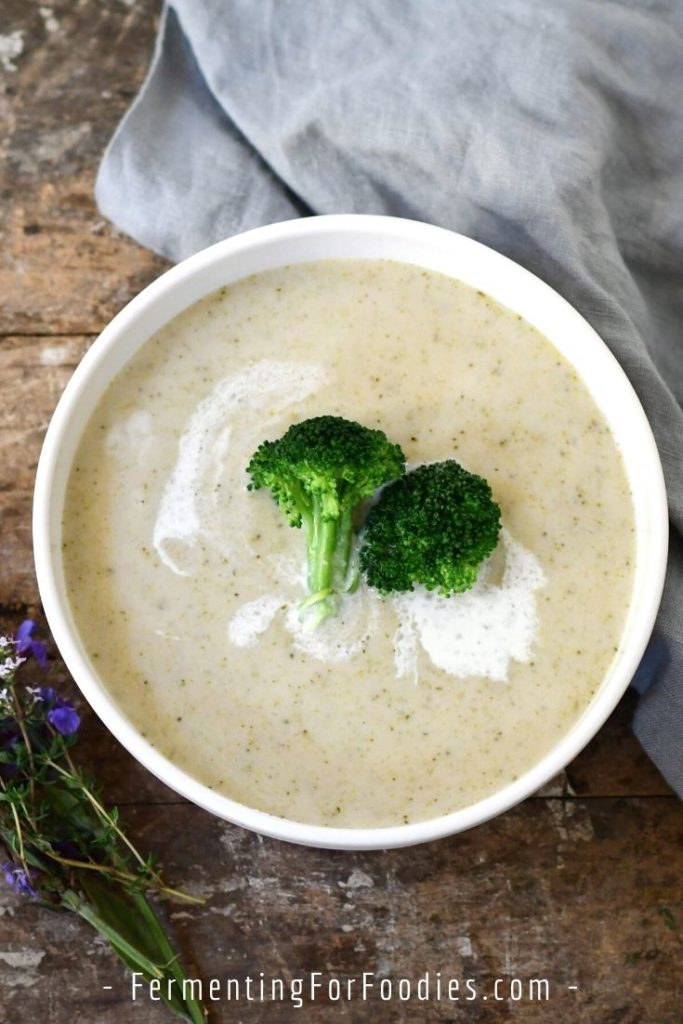 Cream of broccoli and whey soup