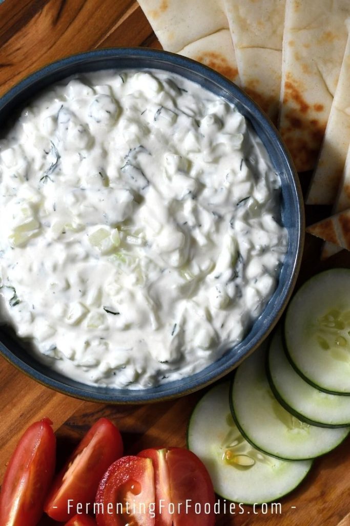 Homemade tzatziki is zero-waste, healthy and easy! Try this vegetarian and gluten-free dip today!