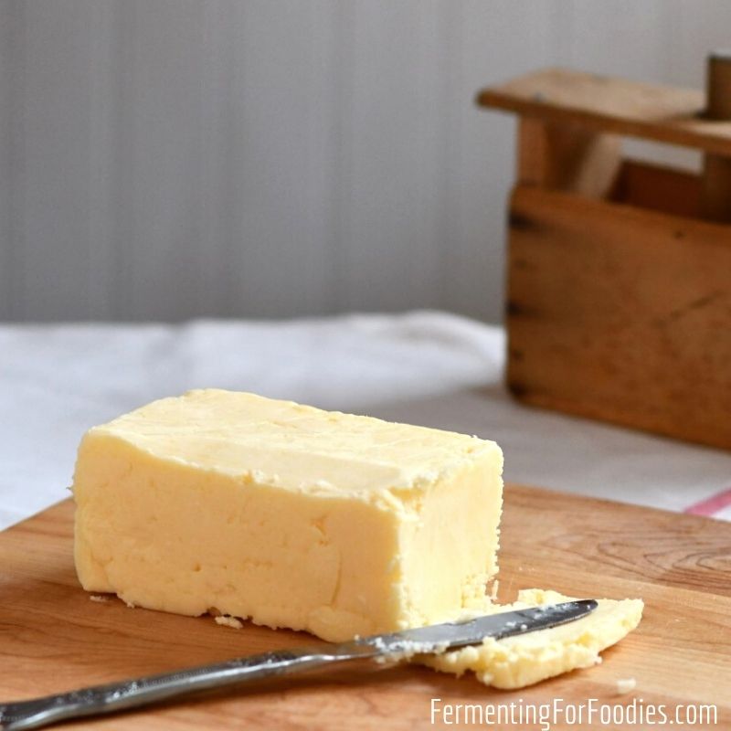 Delicious homemade cultured butter is a fun activity for the whole family