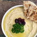 Fermented hummus for a probiotic snack.