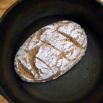 Gluten-free kalamata olive dinner bread - high fibre with flax and psyllium husk