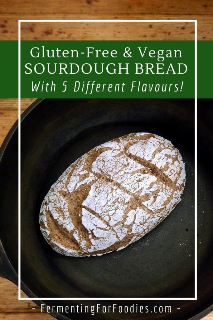 Amazingly delicious whole-grain gluten-free and vegan sourdough bread