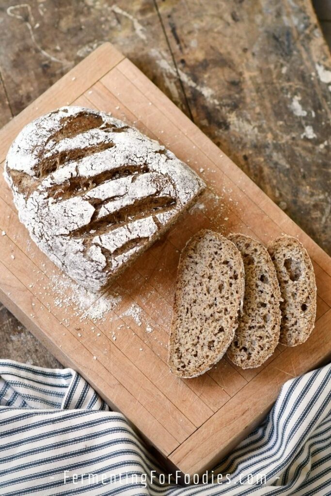 High fiber gluten-free, vegan sourdough bread