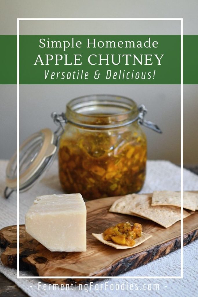 Apple chutney is a versatile condiment, perfect with pakoras, cheese and on a burger!
