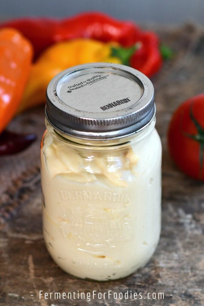 Probiotic mayonnaise with kombucha