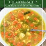 Healthy chicken soup with turmeric and miso