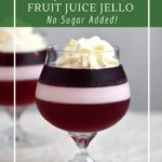 Simple fruit juice jello with kefir cream