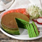 Simple green pancake batter