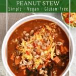 West African inspired peanut butter stew with beans and sweet potato