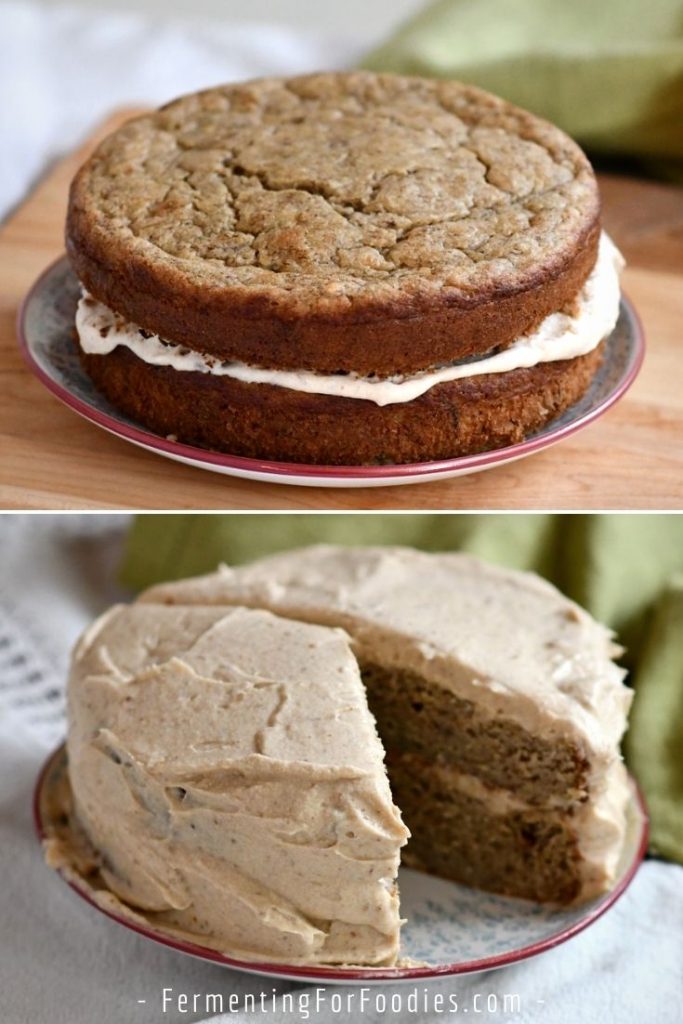 Banana sweetened cake with five different flavours - Healthy and sugar-free