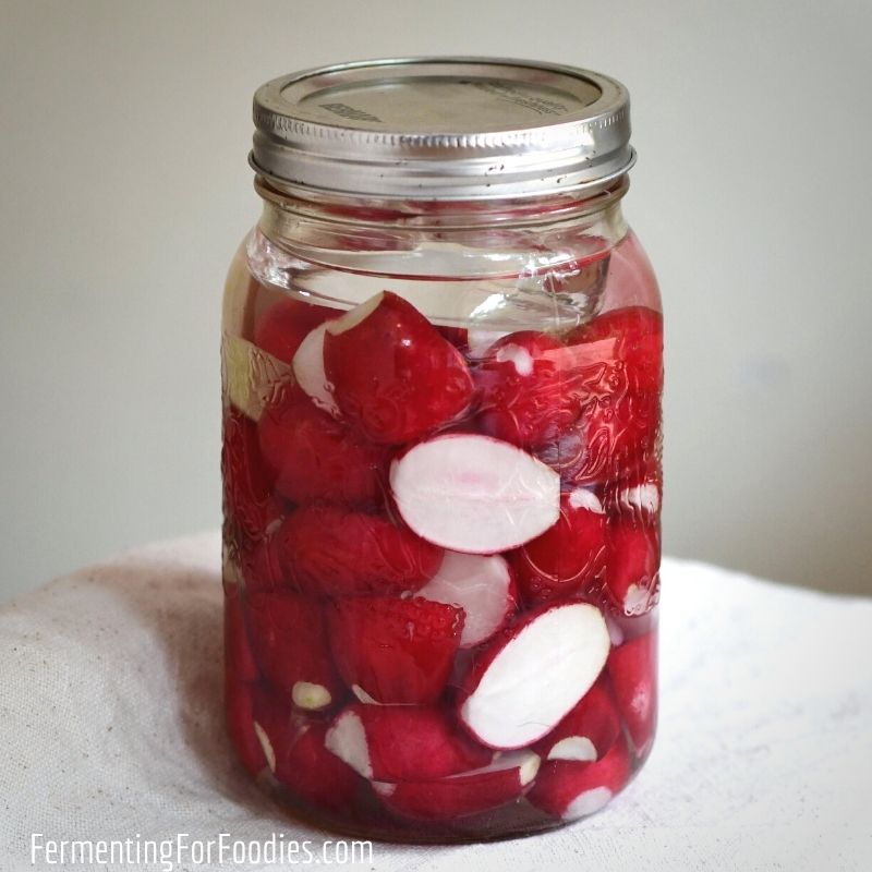 Four ways to flavor pickled radishes, including dill pickle, kimchi and more!