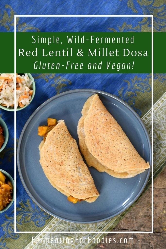 Millet dosa is a sourdough-like fermented South Indian crepe.