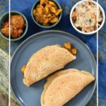 Simple and delicious red lentil and millet dosa.
