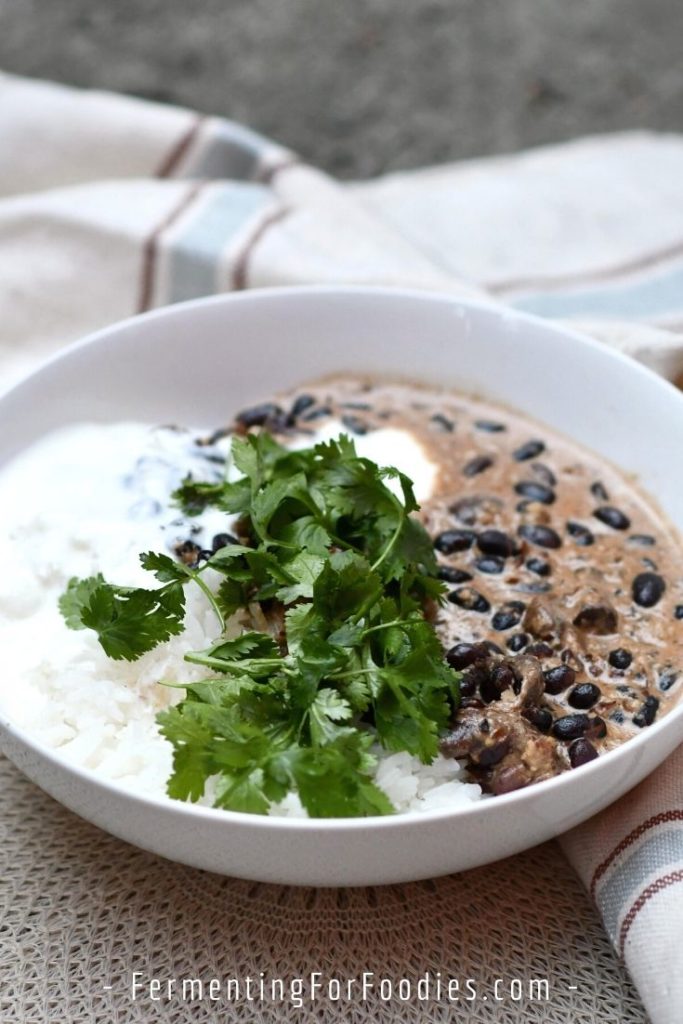 Black bean and mushroom korma for a delicious vegetarian meal